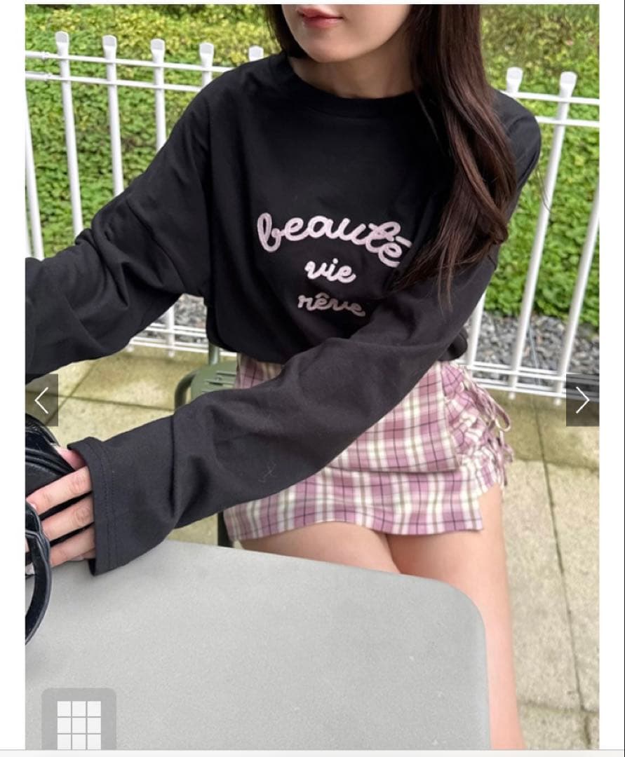 GRL チェーンステッチロゴロンT — image 2