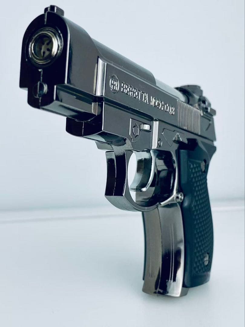新品未使用ターボライター拳銃型ライターガスライターハンドガン型ライター銀色1個 — image 3