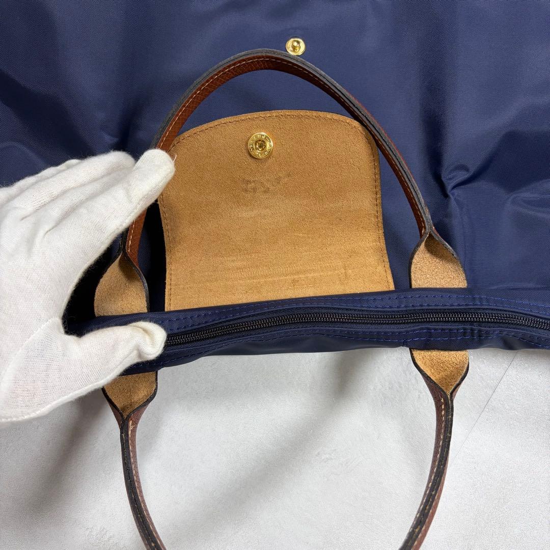 【外観美品】Longchamp ロンシャン ルプリアージュ トートバッグ M紺 — image 5