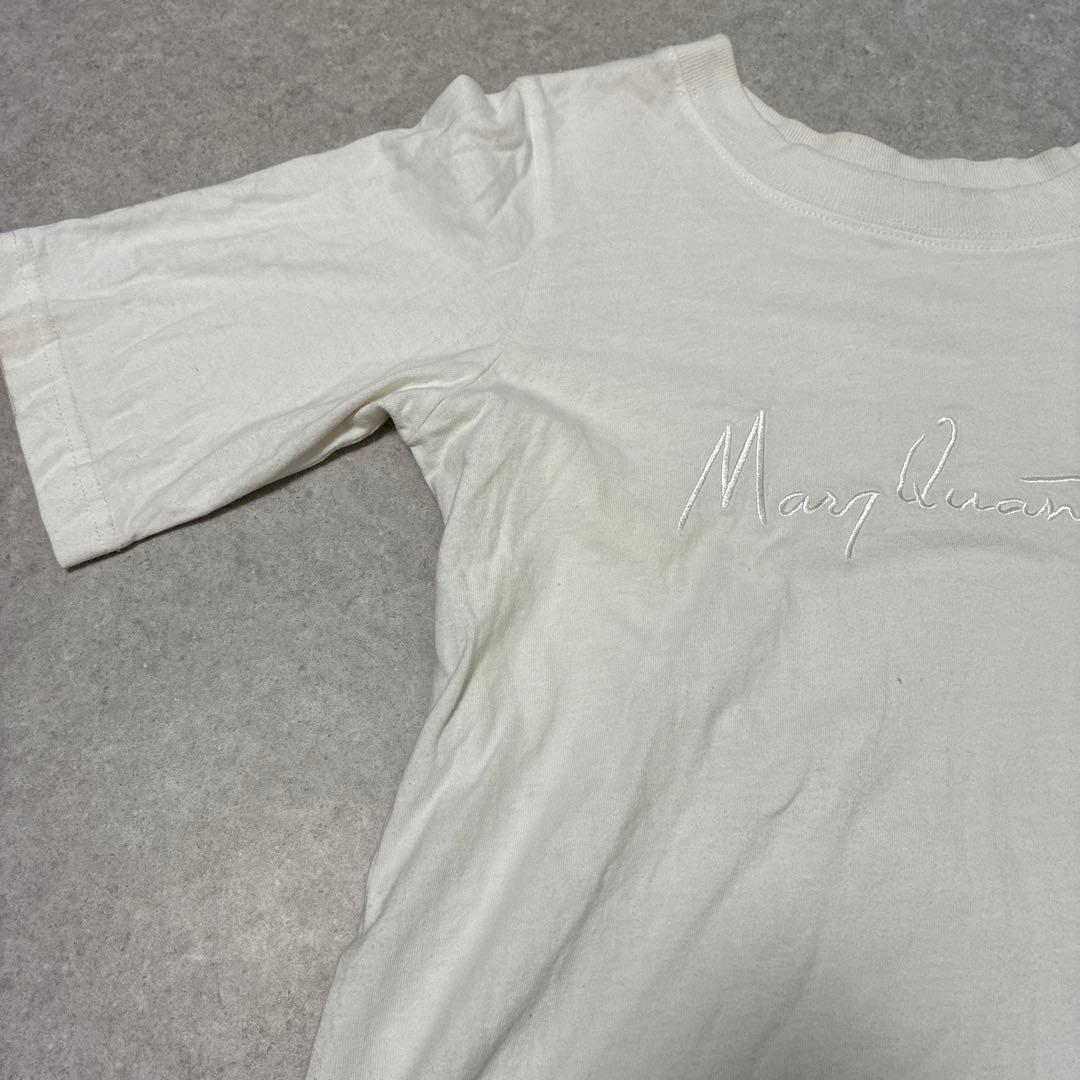 MARY QUANT Tシャツ ホワイト 刺繍ロゴ — image 2