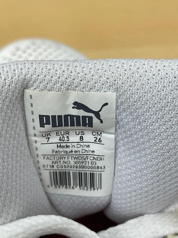 PUMA　ドリフトキャット フェラーリドライビングシューズ白メッシュ26cm — image 2