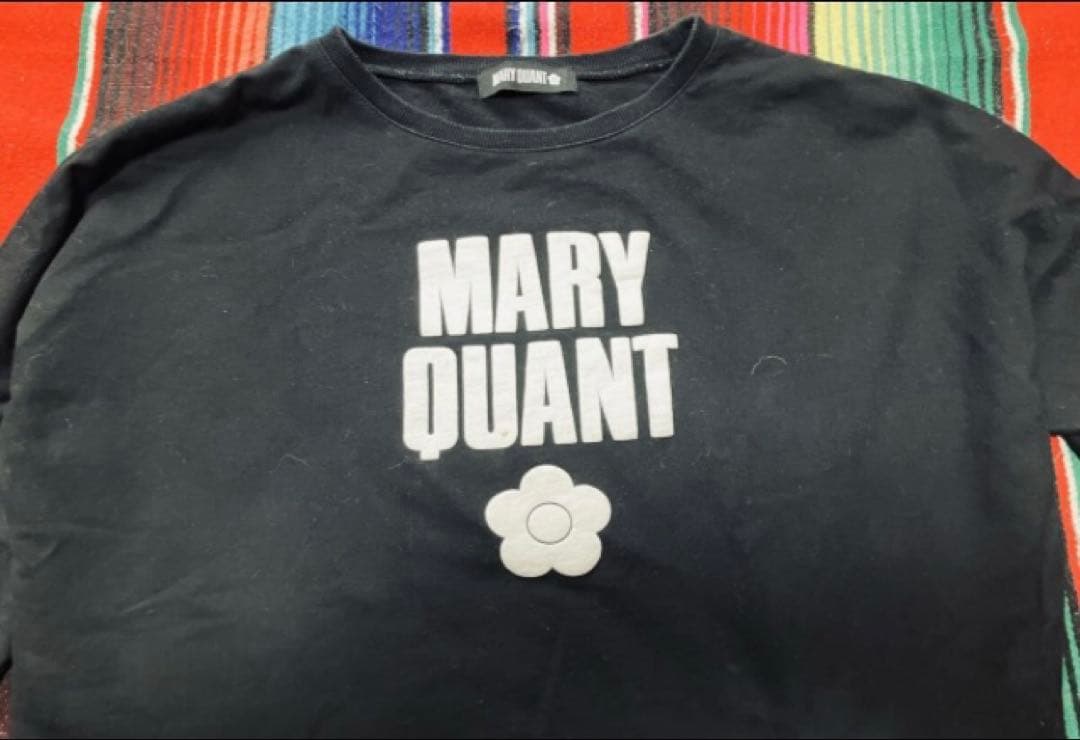 MARY QUANT 長袖カットソー ブラック デイジーロゴ　M程度のUSED — image 4