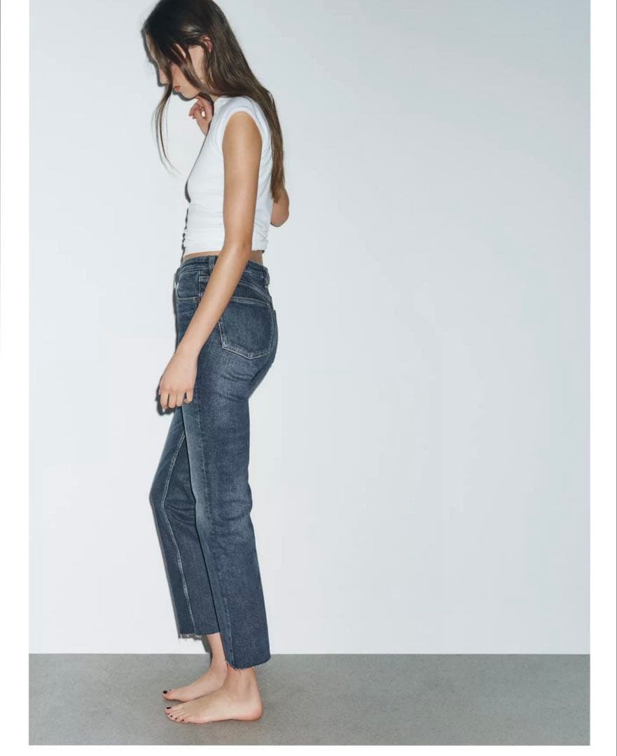【美品】ZARA CROP FLARE デニムパンツ サイズ36 — image 3