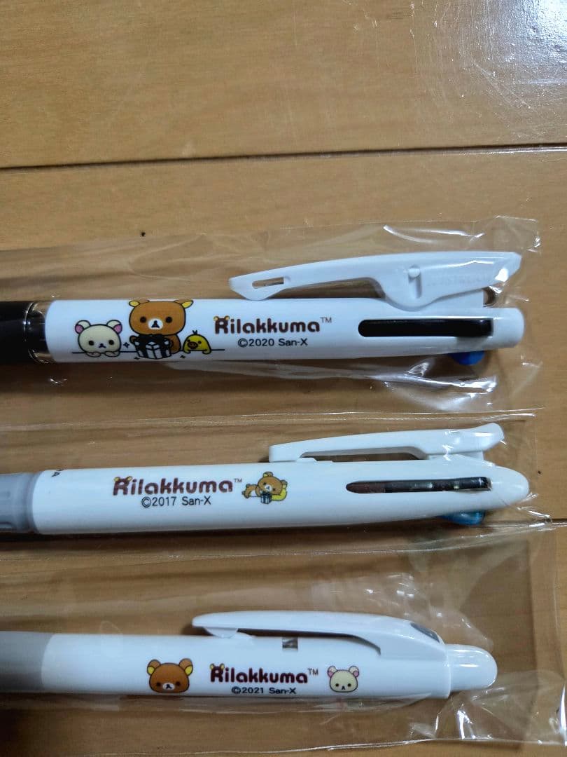 非売品！リラックマ3色2本+蛍光ペン付+ボールペン計4本セット、三井プライマリー — image 2