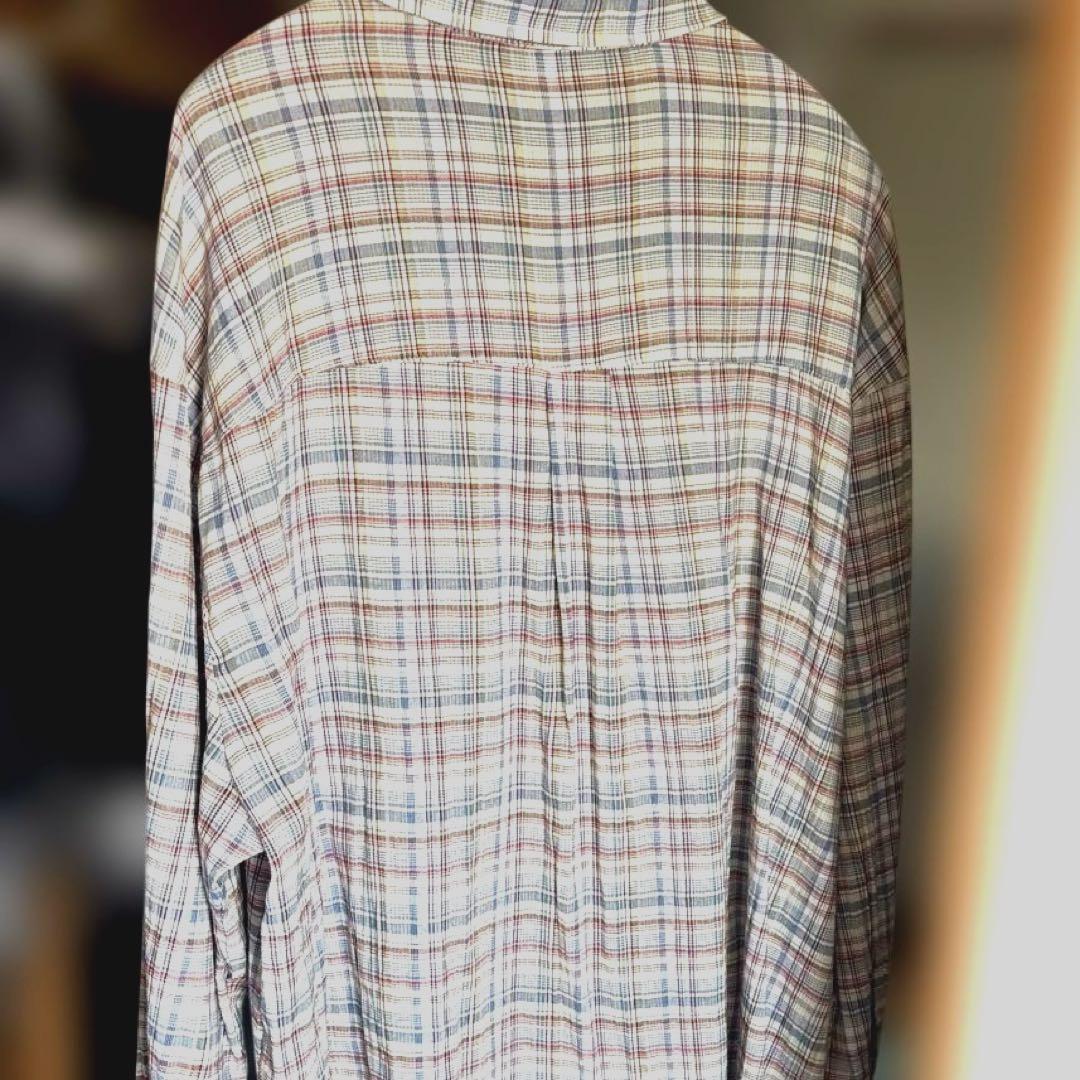 SHEIN Oil Rice チェック柄 オーバーサイズ長袖シャツ — image 3