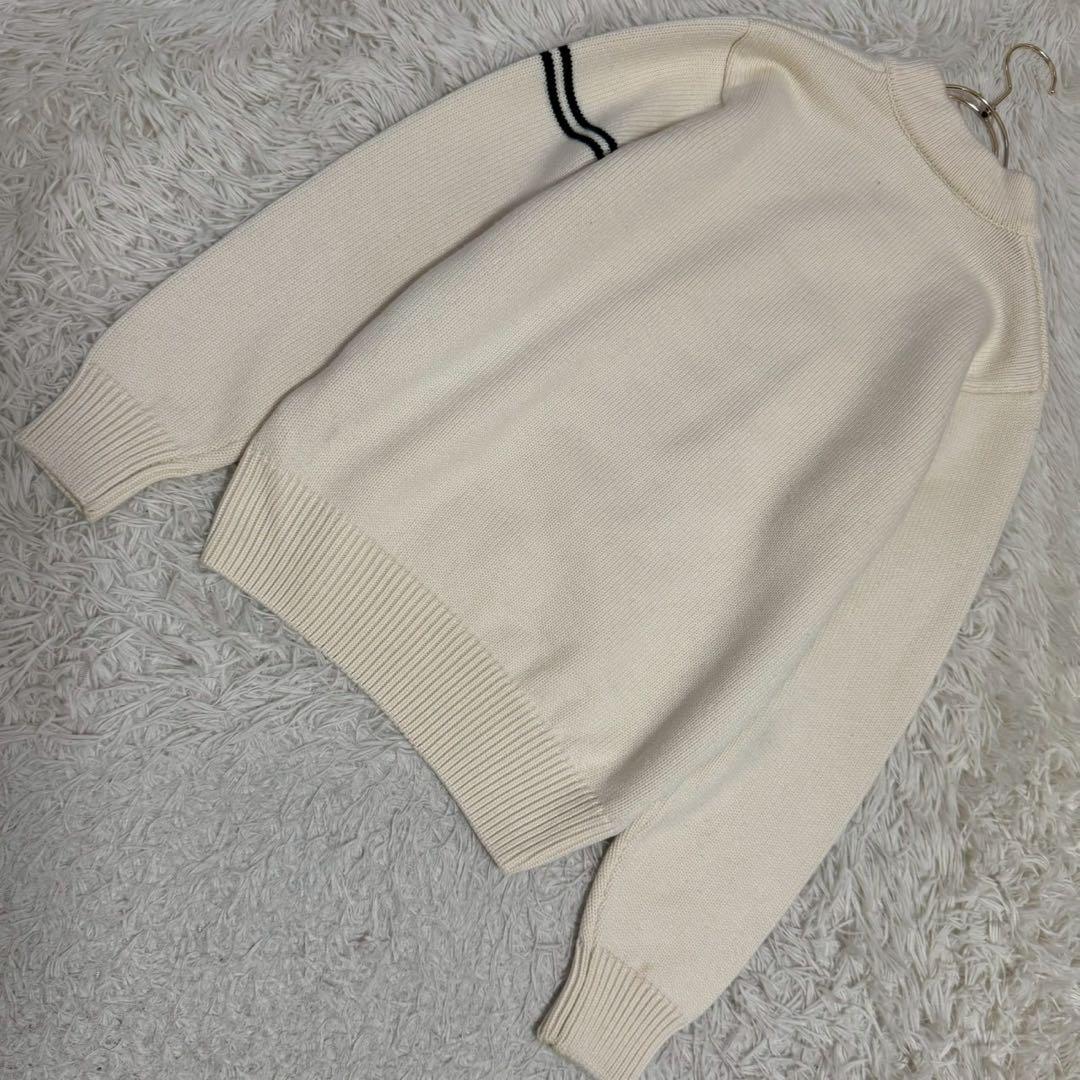 LACOSTE ロゴ入りニット アイボリー 4 カジュアル 着回し オシャレ — image 2