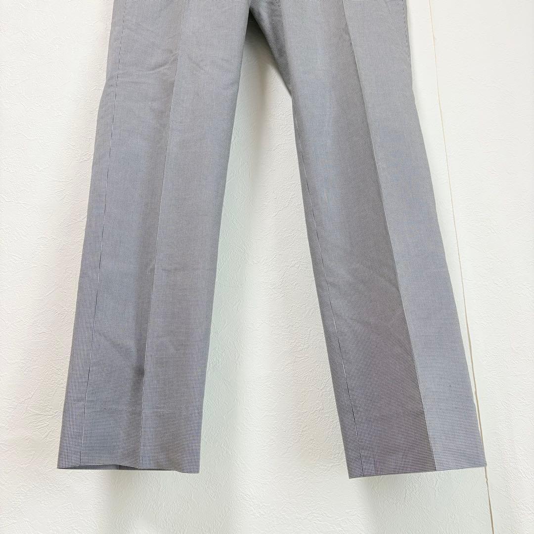 UNIQLO ユニクロ　ドライノータックパンツ　メンズ　S グレー　千鳥格子柄 — image 3