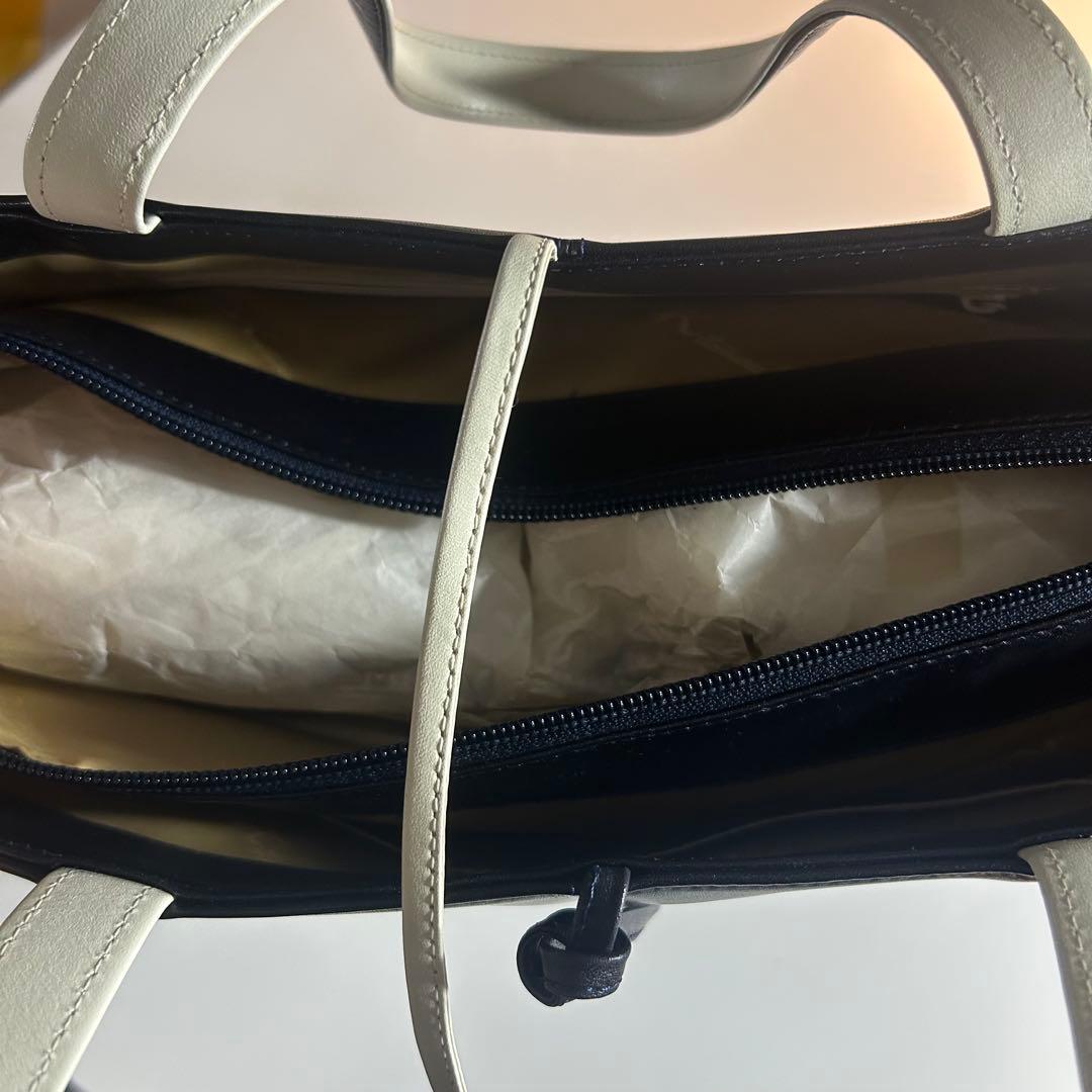【美品】Kitamura ハンドバッグ レザー ブラック ホワイト — image 4