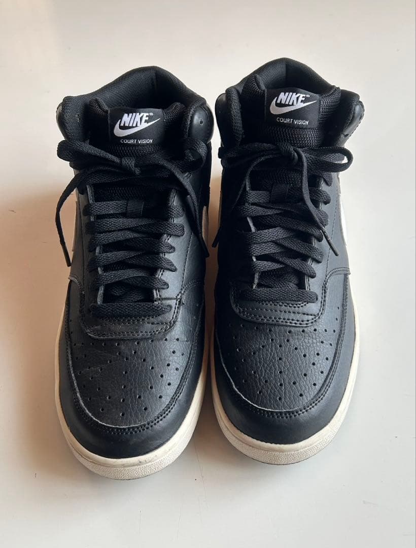 NIKE COURT VISION MID ブラック スニーカー　USサイズ9 — image 2