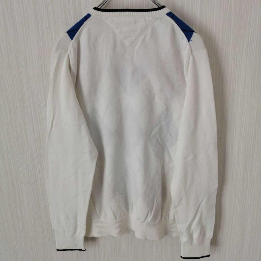 トミーヒルフィガー　セーター　ニット　Vネック　チェック — image 3