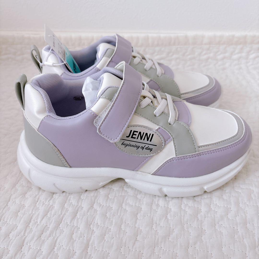 新品 JENNI スニーカー 22.0cm パープル ホワイト — image 5