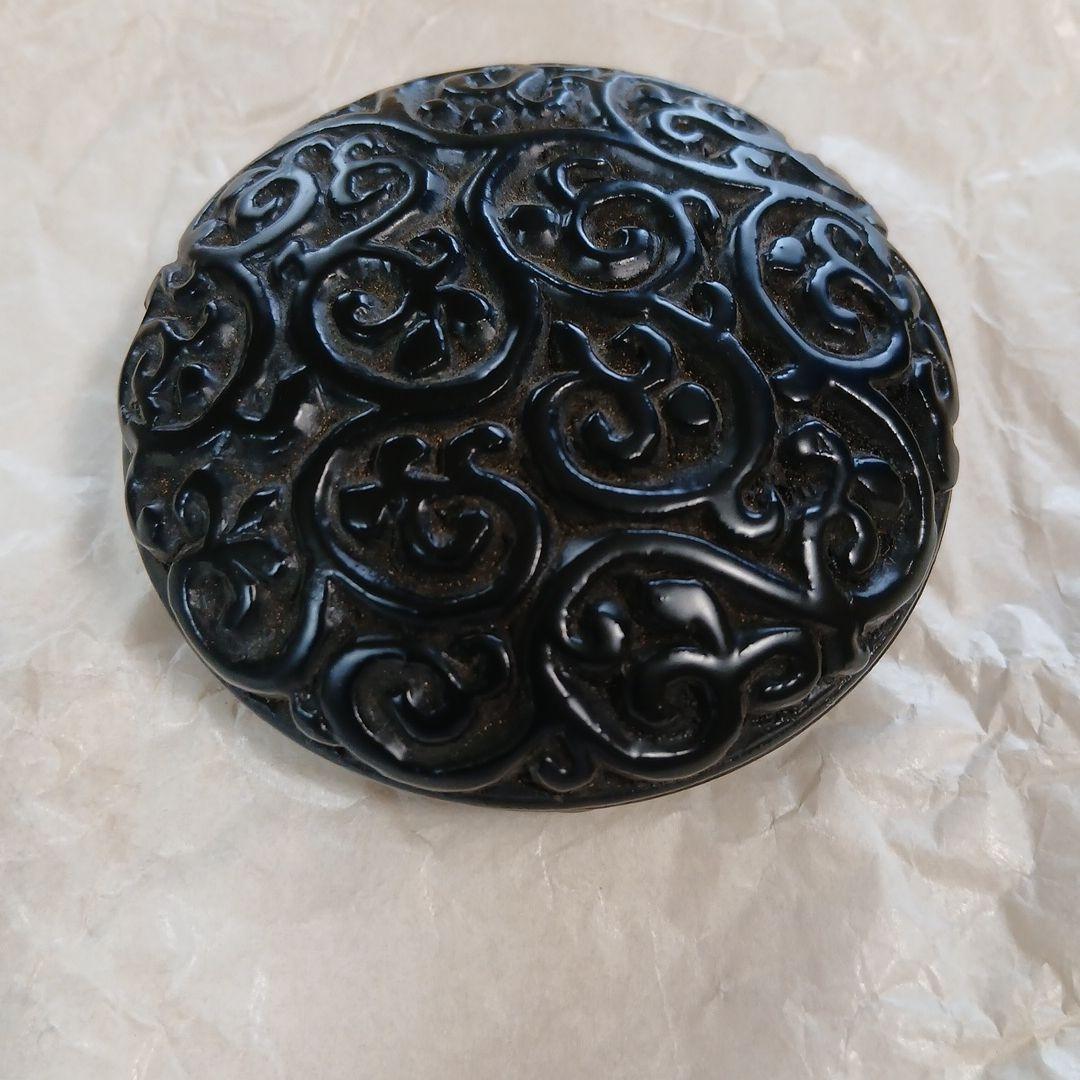 黒漆塗 唐草文様 香合 茶道具 — image 2