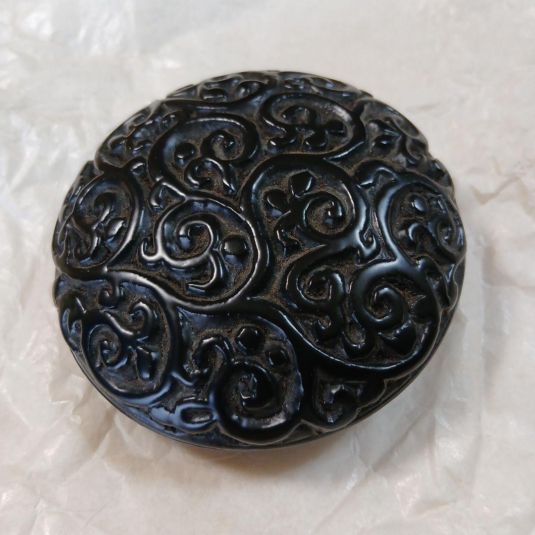 黒漆塗 唐草文様 香合 茶道具 — image 4