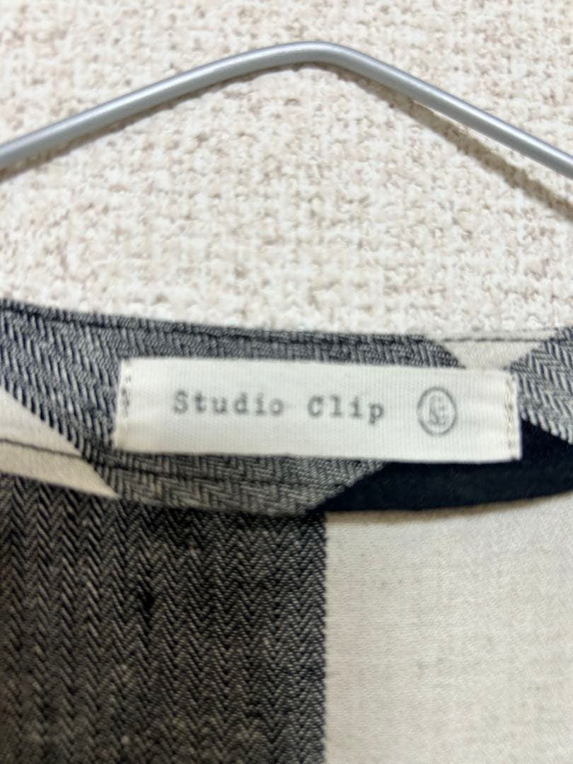 スタディオクリップ　チェック柄半袖ロングワンピース　Free — image 4