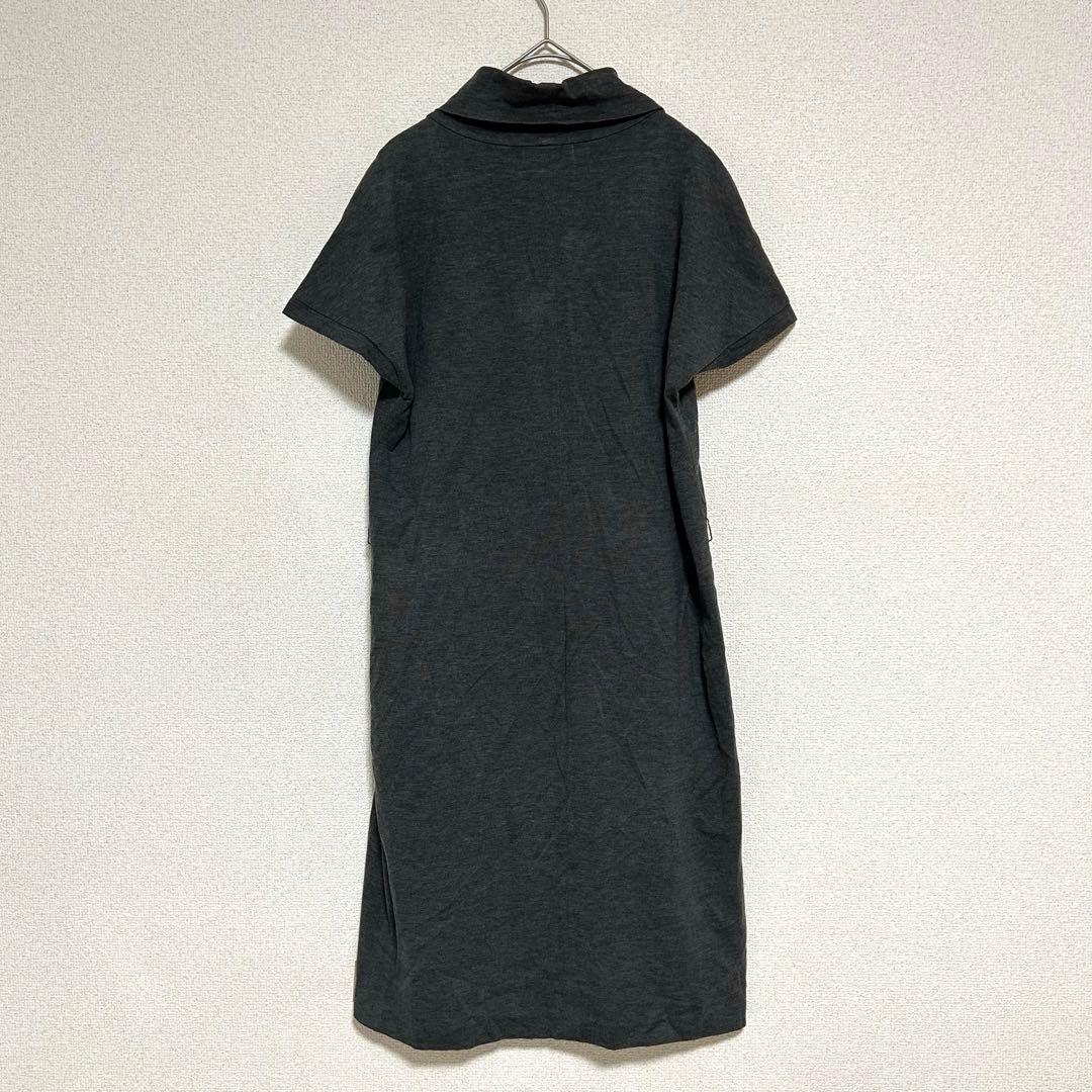 トラサルディ ロングワンピース ハイネック 日本製 グレー M — image 2