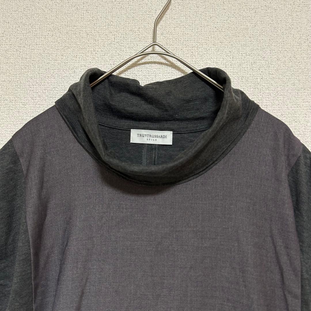 トラサルディ ロングワンピース ハイネック 日本製 グレー M — image 3