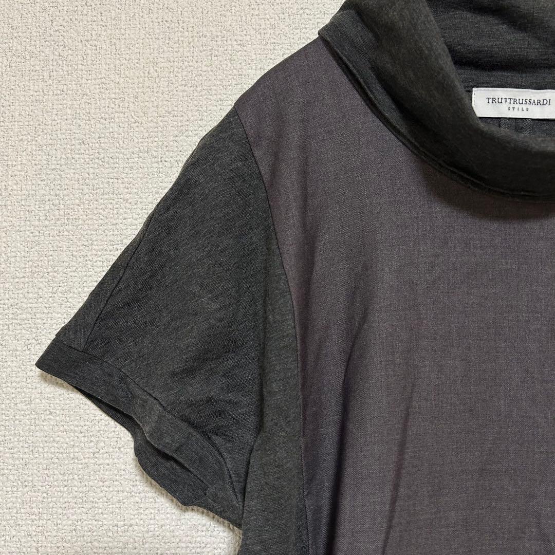 トラサルディ ロングワンピース ハイネック 日本製 グレー M — image 5