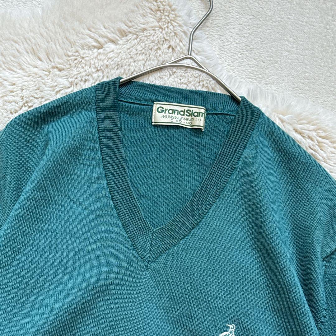 N107 GrandSlam Munsingwear Vネックニット メンズM — image 2
