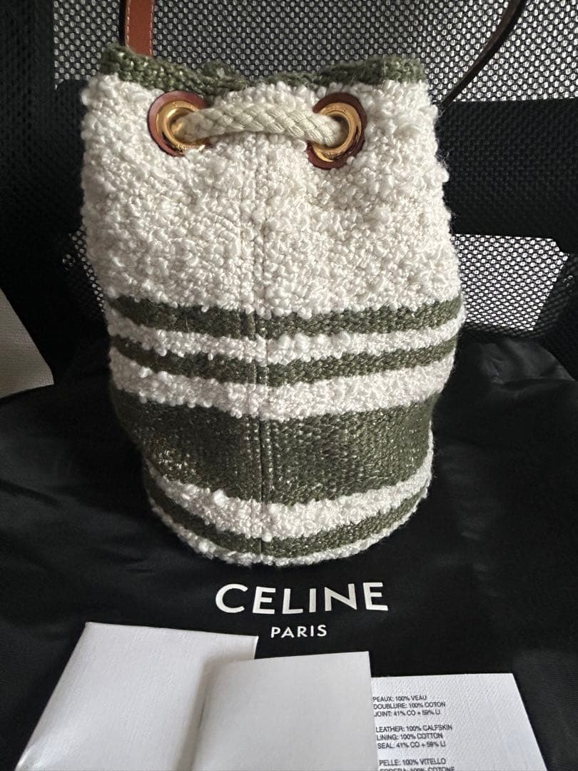 CELINE セリーヌ ティーン　ドローストリングバッグ　ハンド　バケット 巾着 — image 2