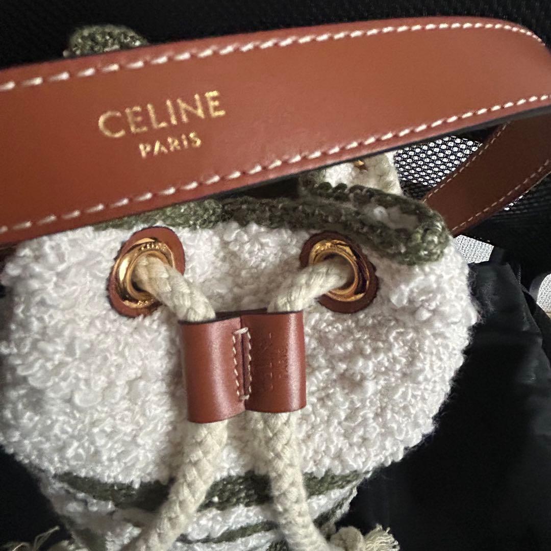 CELINE セリーヌ ティーン　ドローストリングバッグ　ハンド　バケット 巾着 — image 4