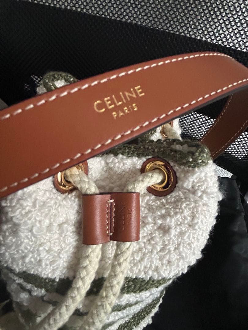 CELINE セリーヌ ティーン　ドローストリングバッグ　ハンド　バケット 巾着 — image 5