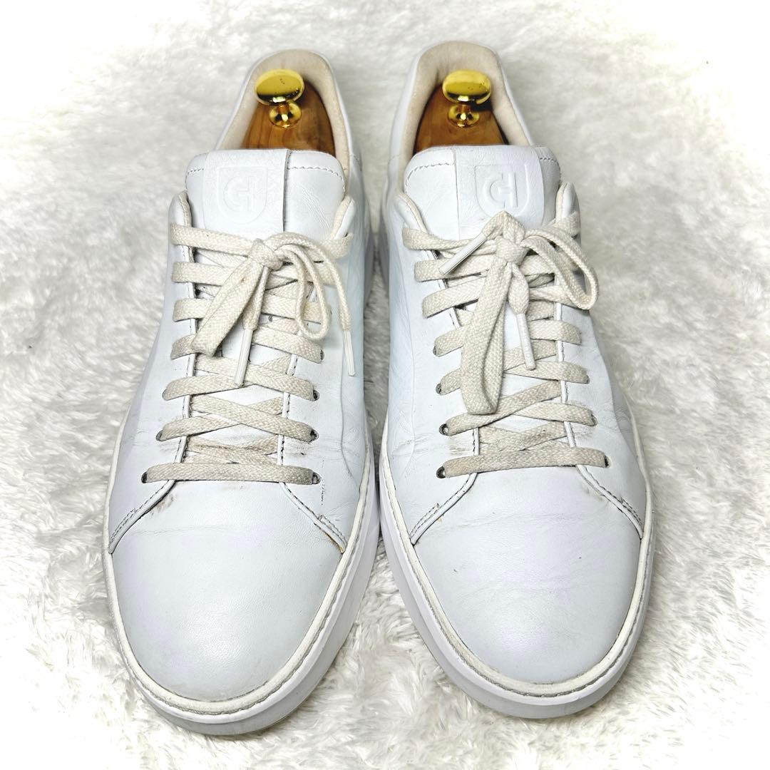 極美品■COLE HAAN【26.5】ゼログランド レザースニーカー　ホワイト — image 2