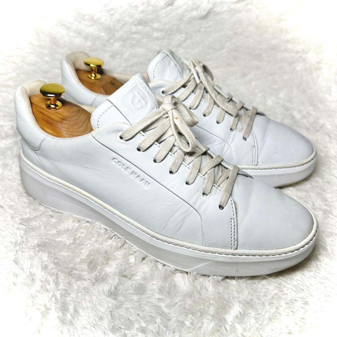 極美品■COLE HAAN【26.5】ゼログランド レザースニーカー　ホワイト — image 3