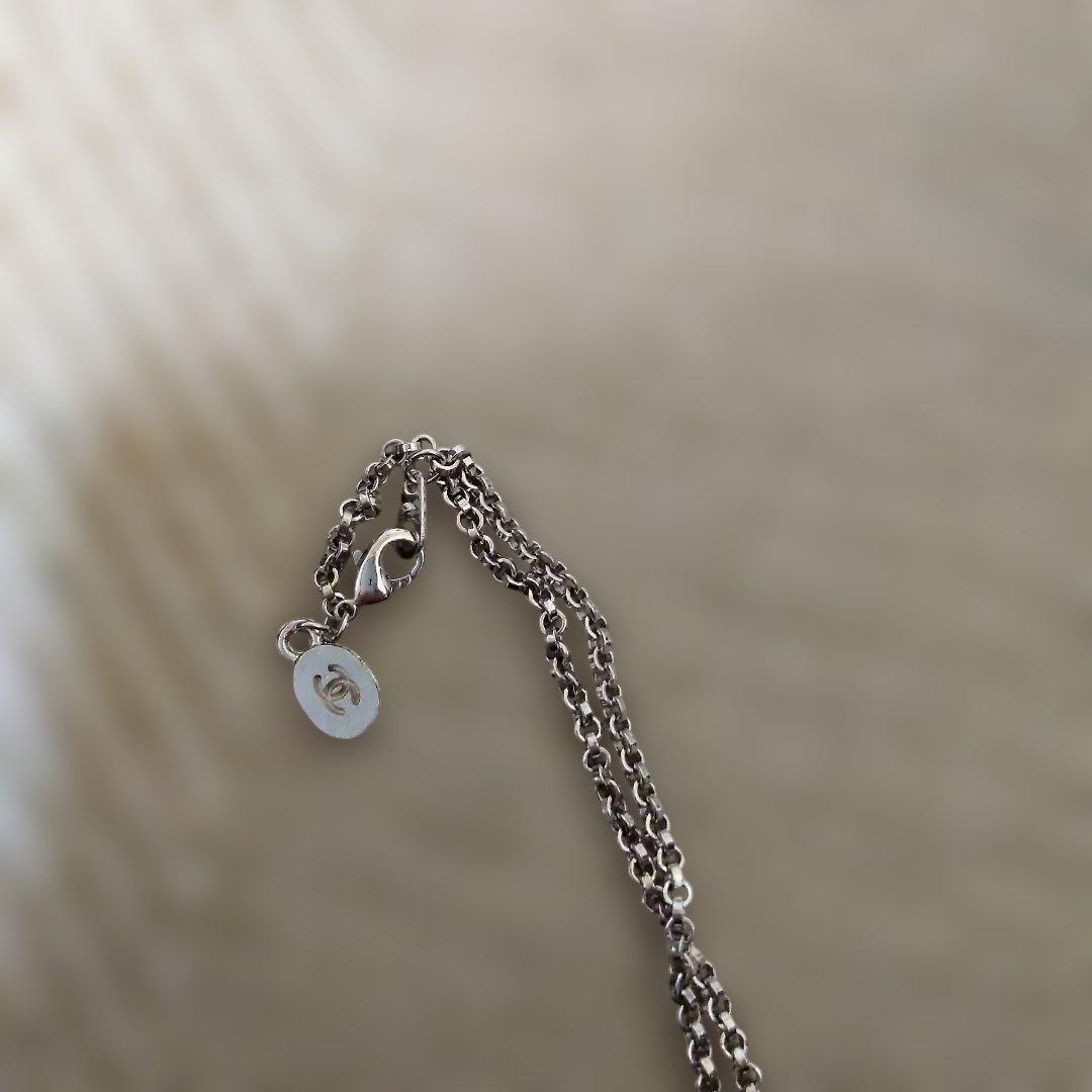 CHANEL ココマーク ネックレス シルバー ブラック — image 2