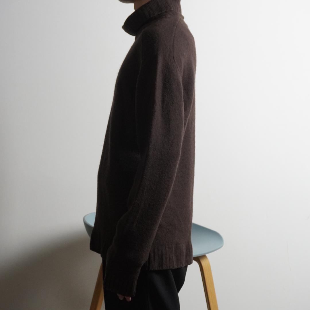 LACOSTE ハイネックニットセーター ワニ刺繍 ブラウン/AZ10 — image 2