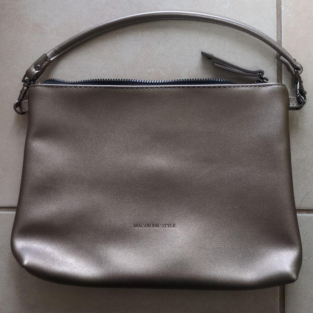 MACARONIC STYLE バッグインバッグメタリックブラウン — image 2