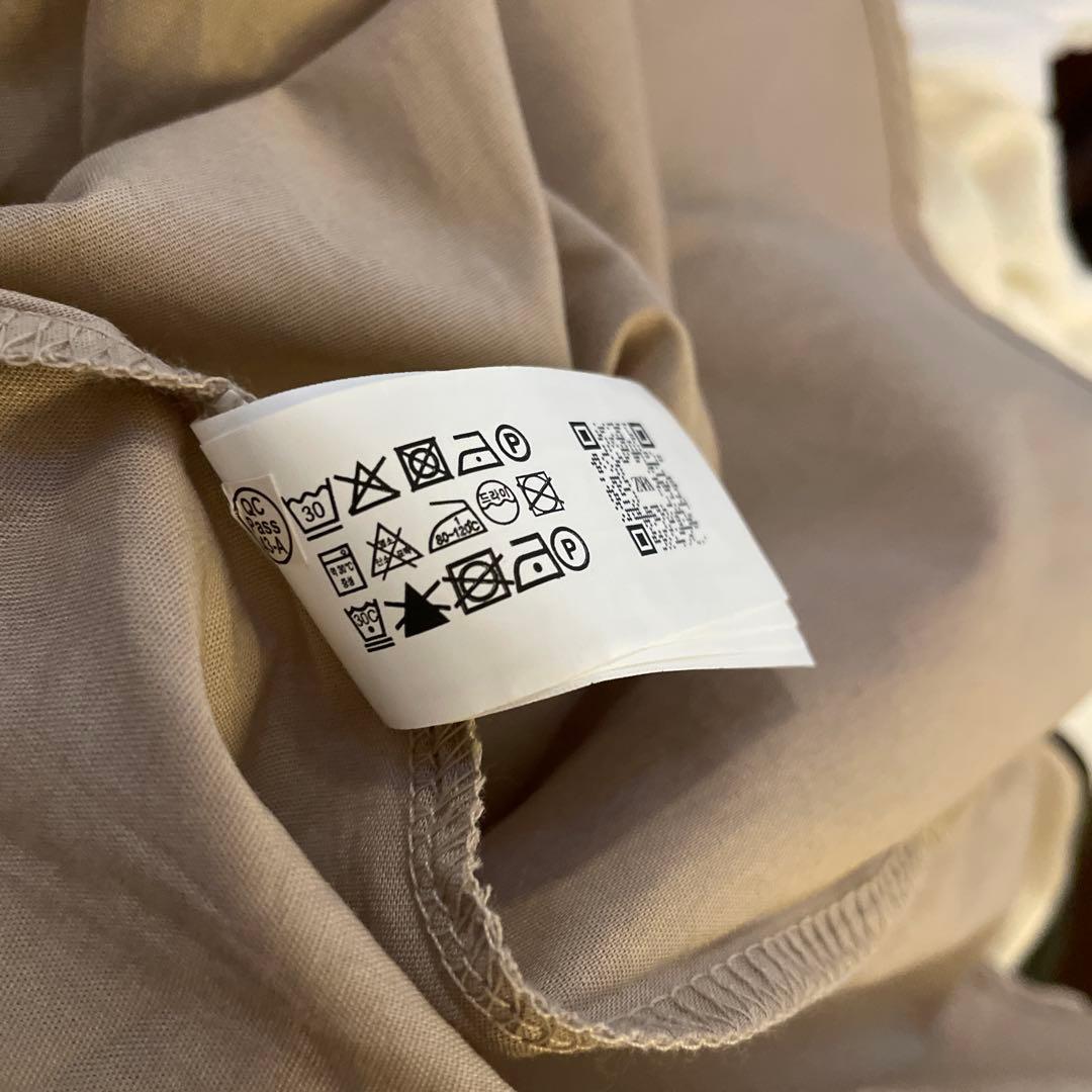 新品タグ付きZARAポプリン ホワイト/ベージュ 半袖ロングワンピースタグ付き — image 5