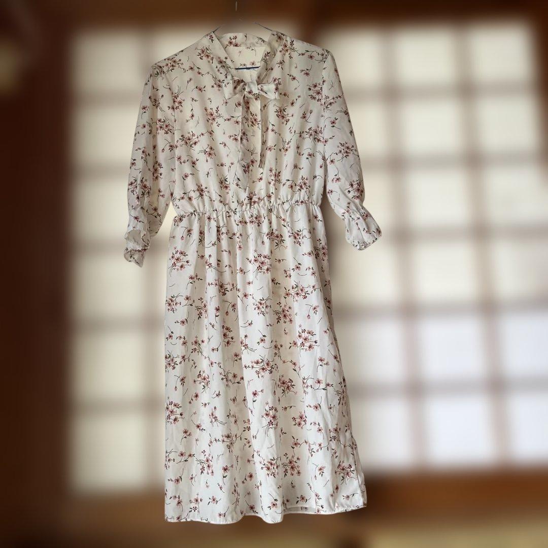 花柄 長袖 ロングワンピース — image 4