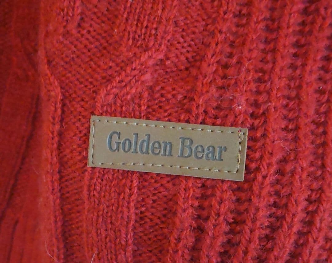 Golden Bear ウール100% メンズニット レッド Lサイズ — image 2