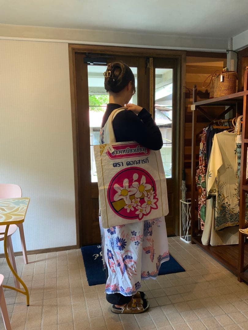CRANE BRAND リサイクルバッグ タイ米袋デザイン — image 3