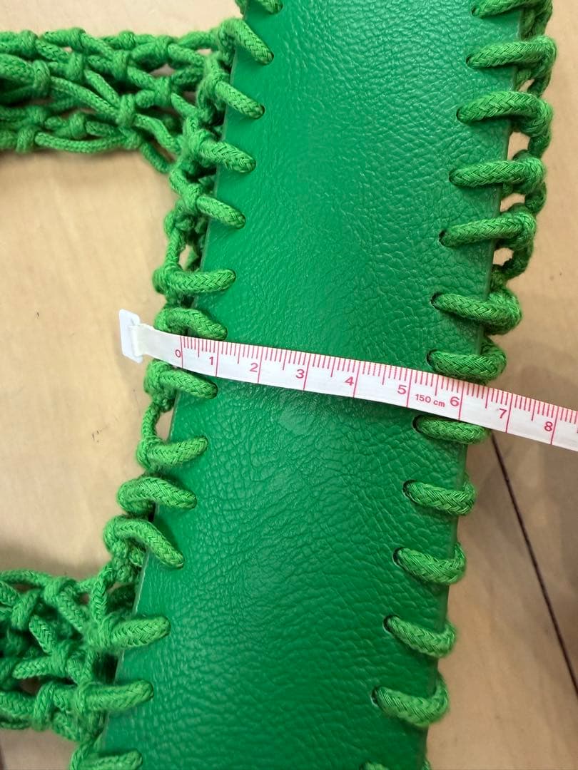 メッシュバック　グリーン　編み込みバック — image 5