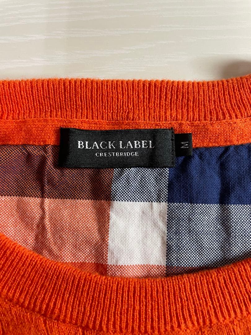 BLACK LABEL CRESTBRIDGE ケーブルニット オレンジ M — image 3