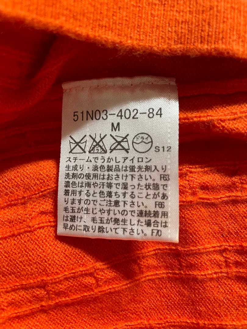 BLACK LABEL CRESTBRIDGE ケーブルニット オレンジ M — image 4
