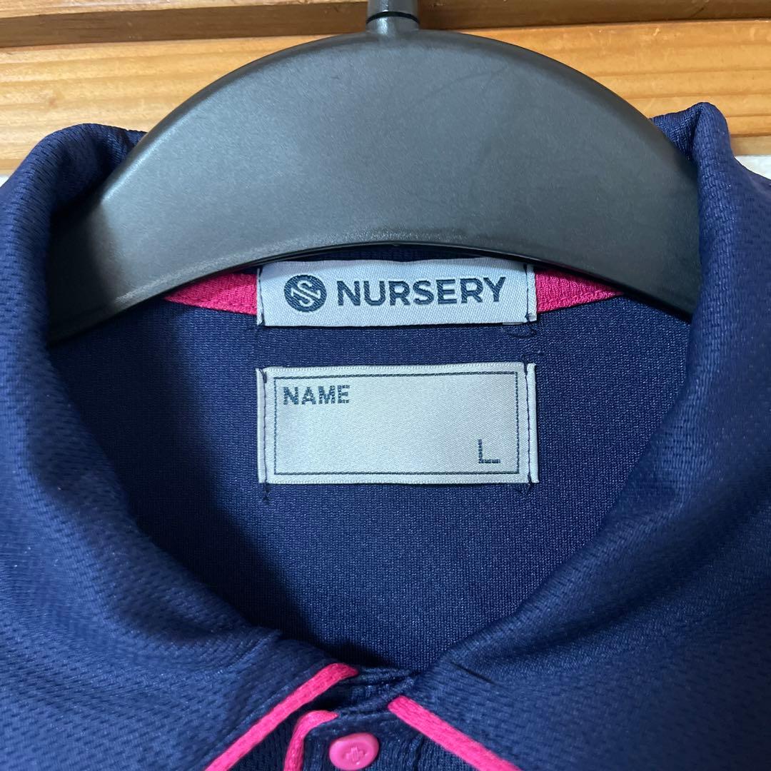 NURSERY ポロシャツ ネイビー ピンク Lサイズ — image 2