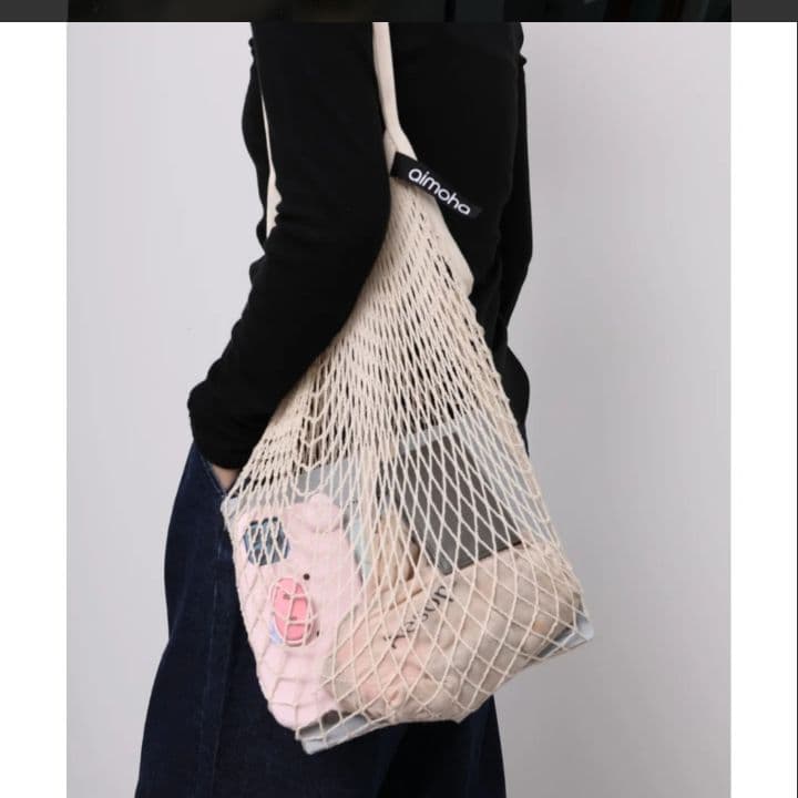 新品♦✨アイモハ✨♦お買い物用に、インテリアにも♡♡♡♦コットン　メッシュバッグ — image 2