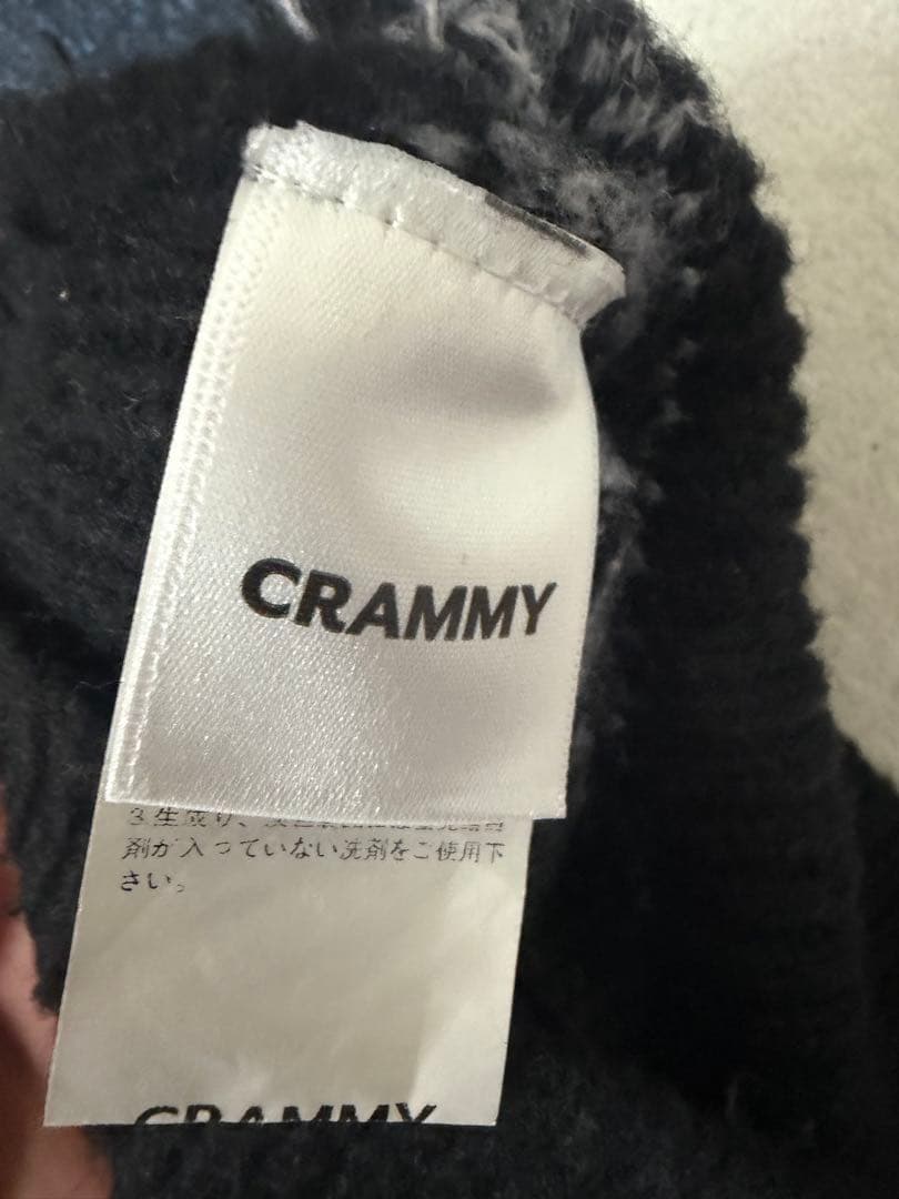 CRAMMY ゼブラ ニット セーター ブラック グレー クラミー — image 2