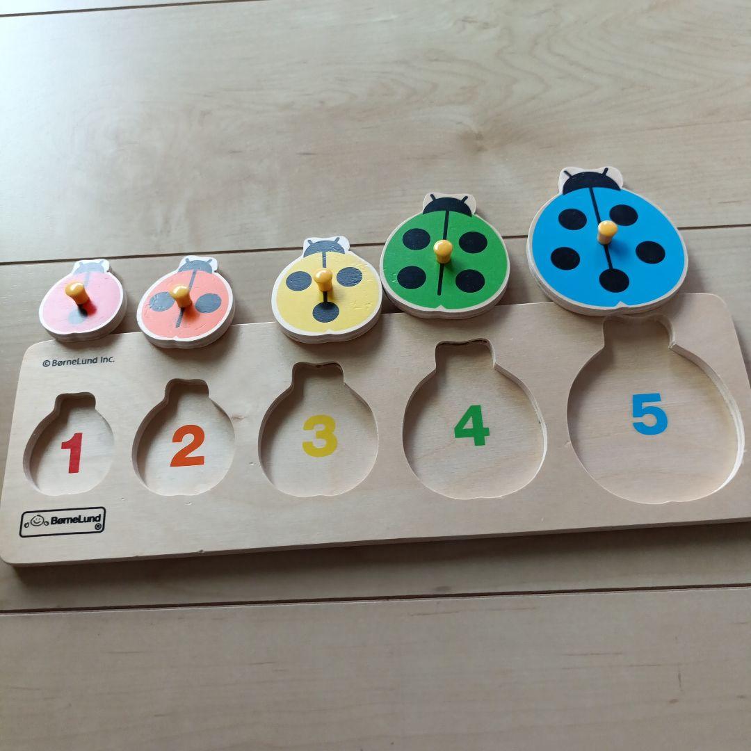 BorneLund 木製ペグパズル てんとう虫 知育玩具 — image 2