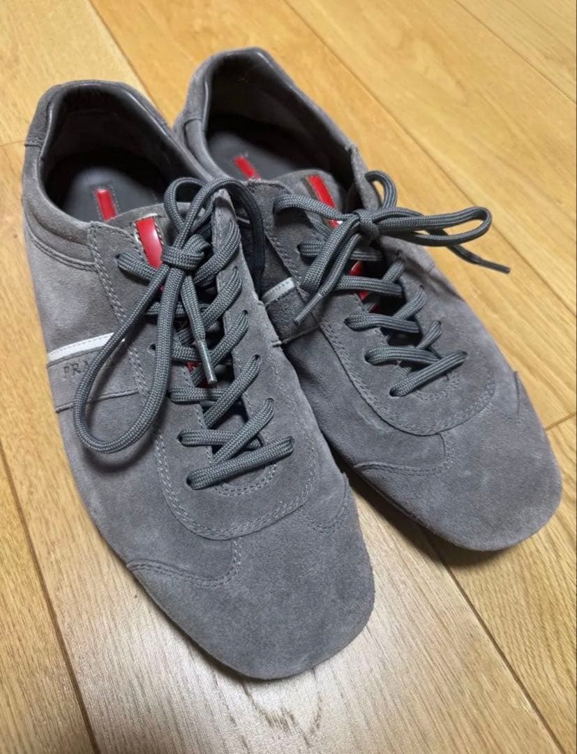PRADA SPORT スエード スニーカー グレー — image 2