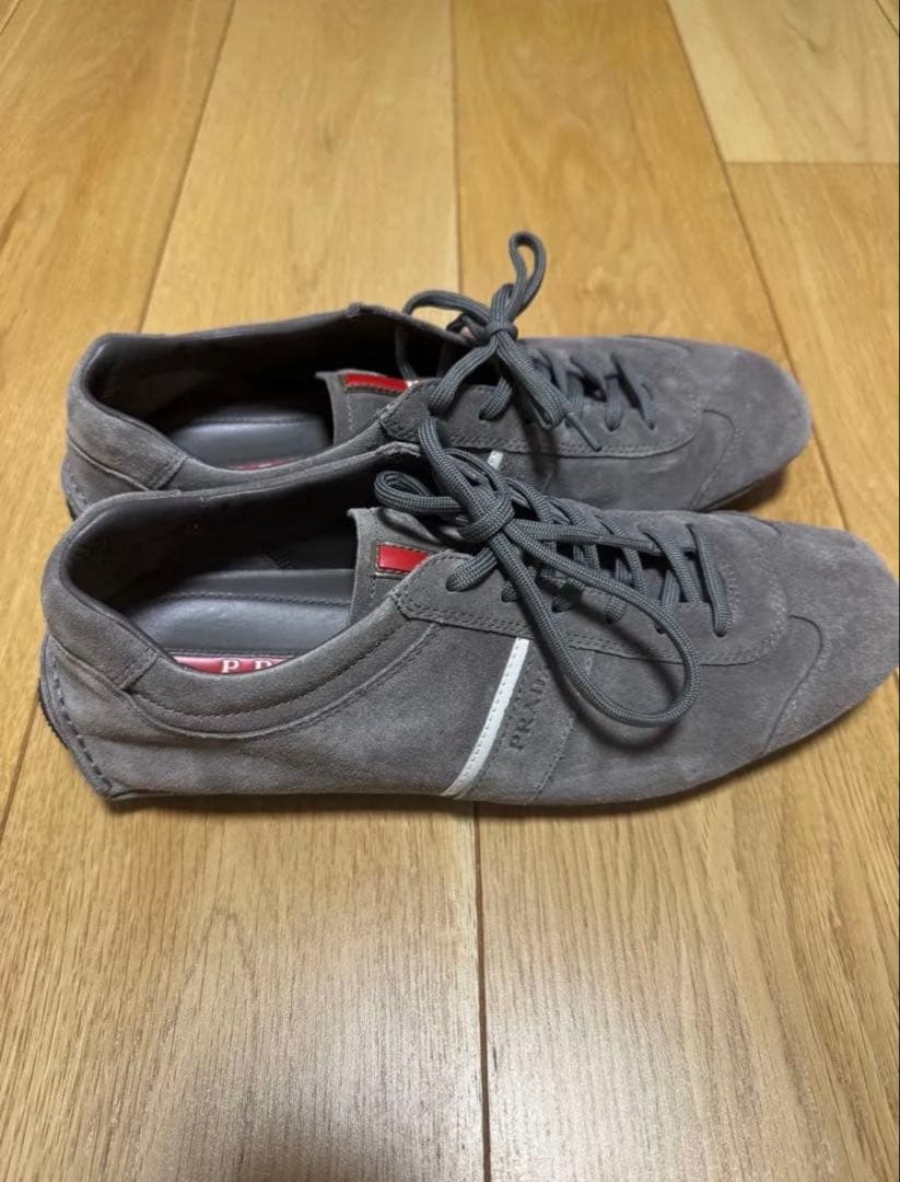 PRADA SPORT スエード スニーカー グレー — image 4