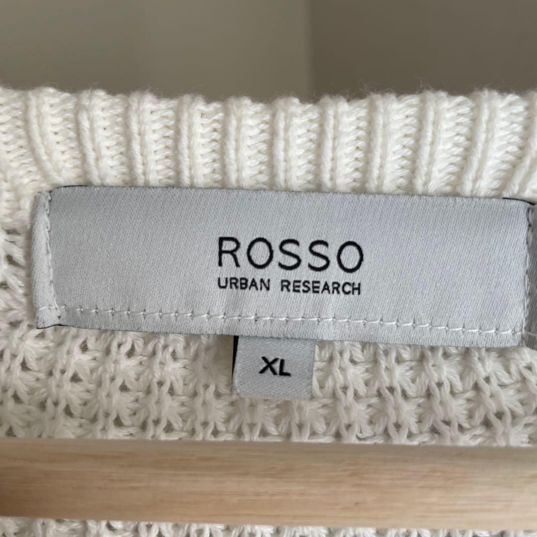 アーバンリサーチ　ROSSO ホワイト ハイパフォーマンスワッフル編みニットXL — image 4
