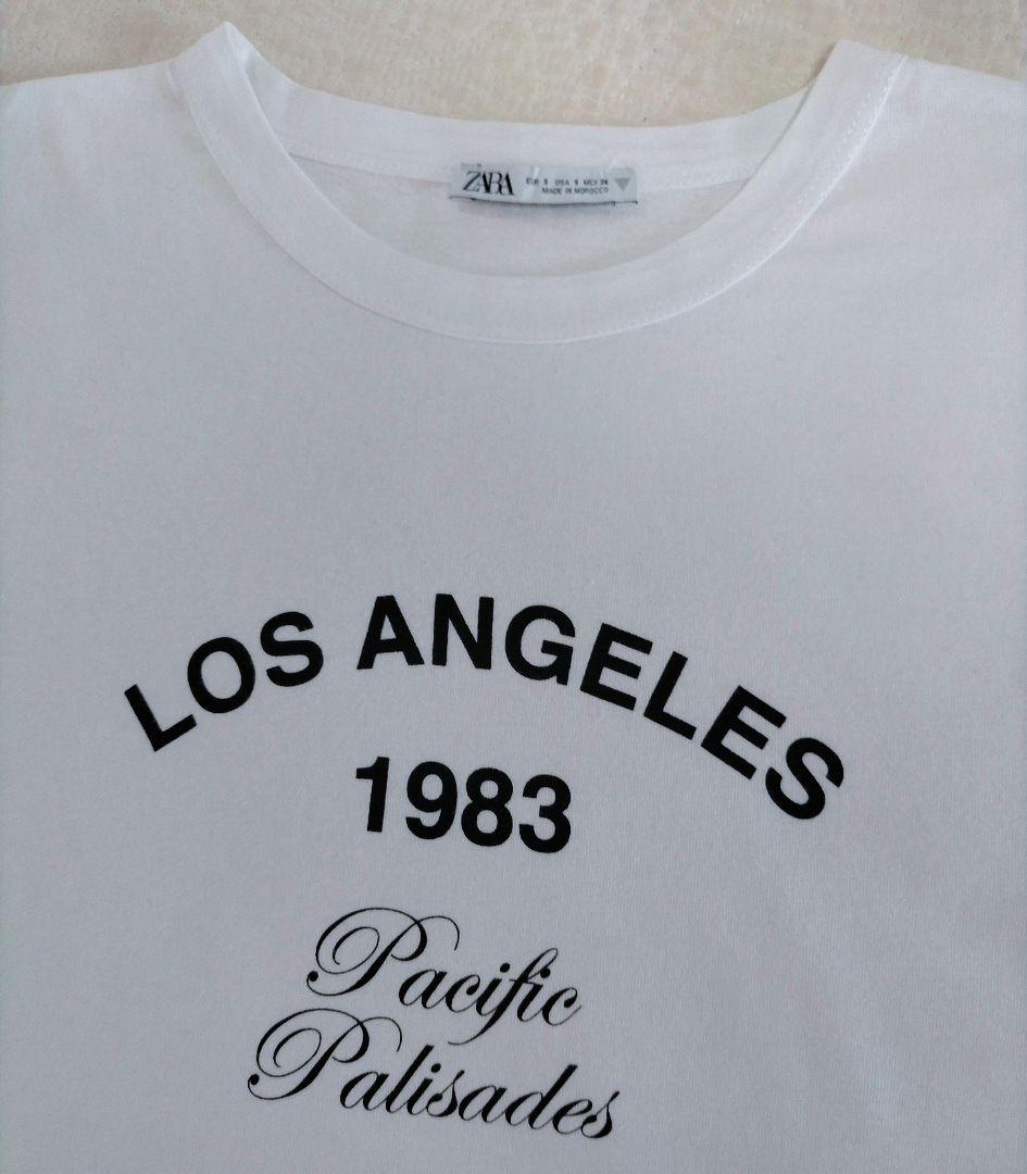 「美品」ZARA テキストTシャツ半袖 — image 3