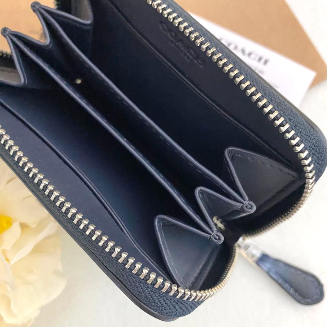 新品　正規品☆COACH コーチ　コインケース　ブルー　タイダイ　レザー — image 2