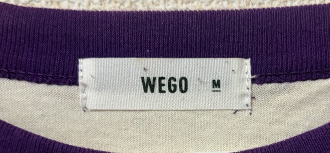 WEGO ラグラン長袖カットソー パープル×ホワイト M — image 2