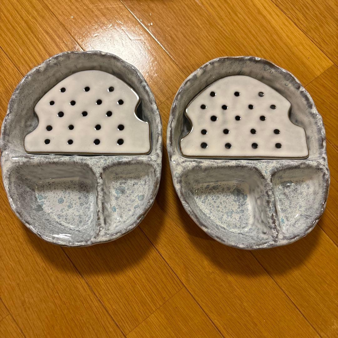 【新品未使用】萬古焼涼味皿 2枚組 千賀陶器 — image 2