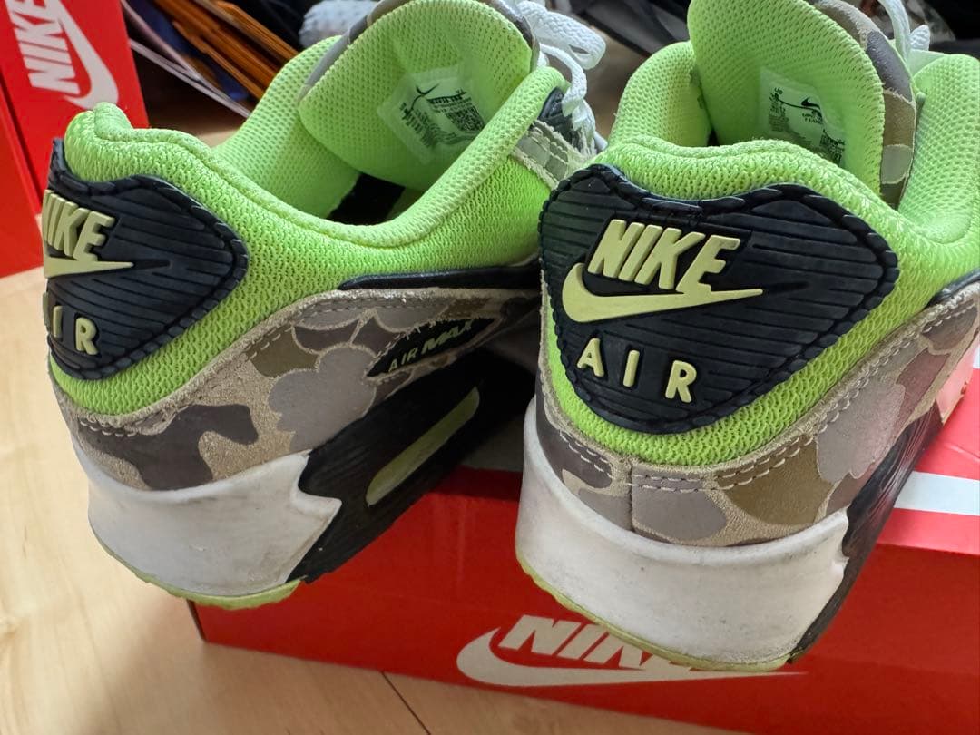 NIKE AIR MAX 90 カモフラージュ 26cm ネオンイエロー — image 2