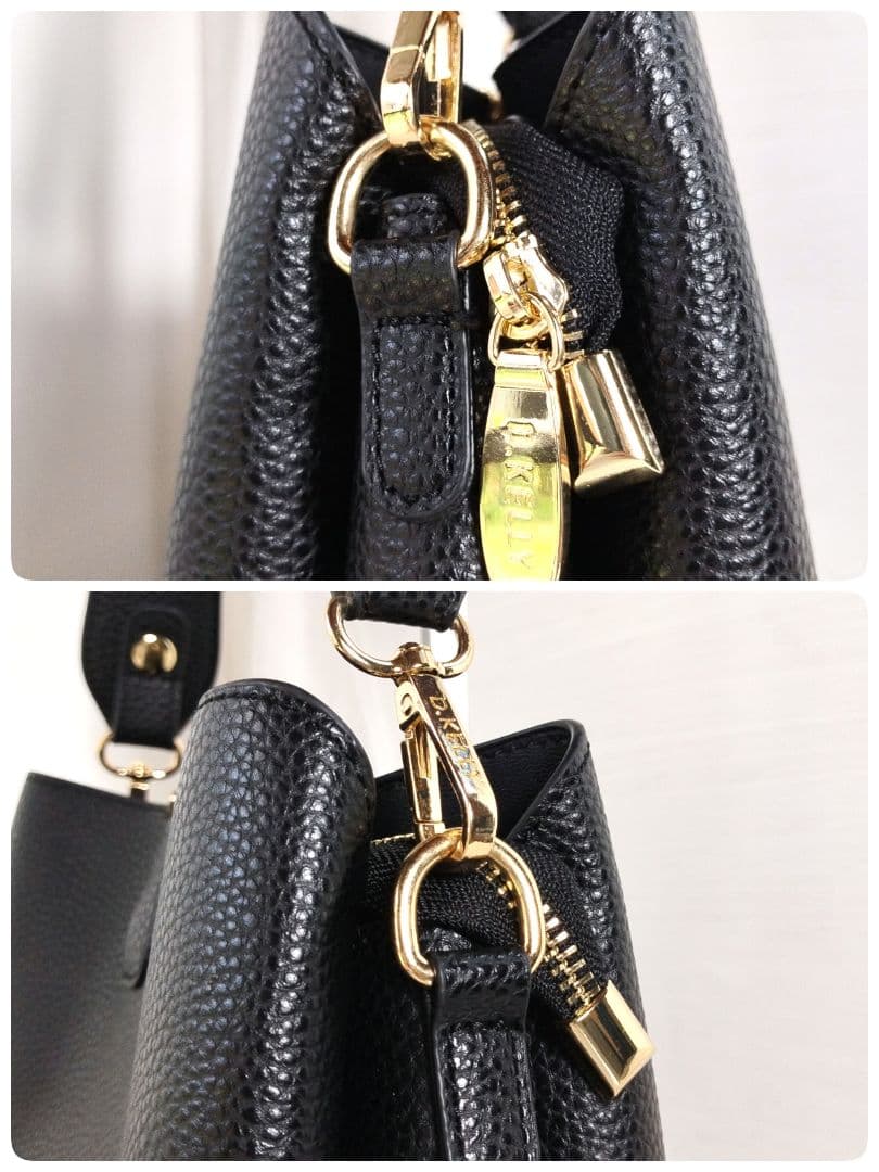 ​美品 ディーケリー ハンドバッグ 黒 D.Kelly 3分割 トートバッグ — image 4
